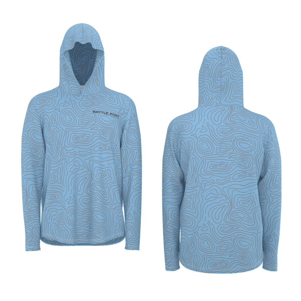 Sky Blue Topographic Hoodie
