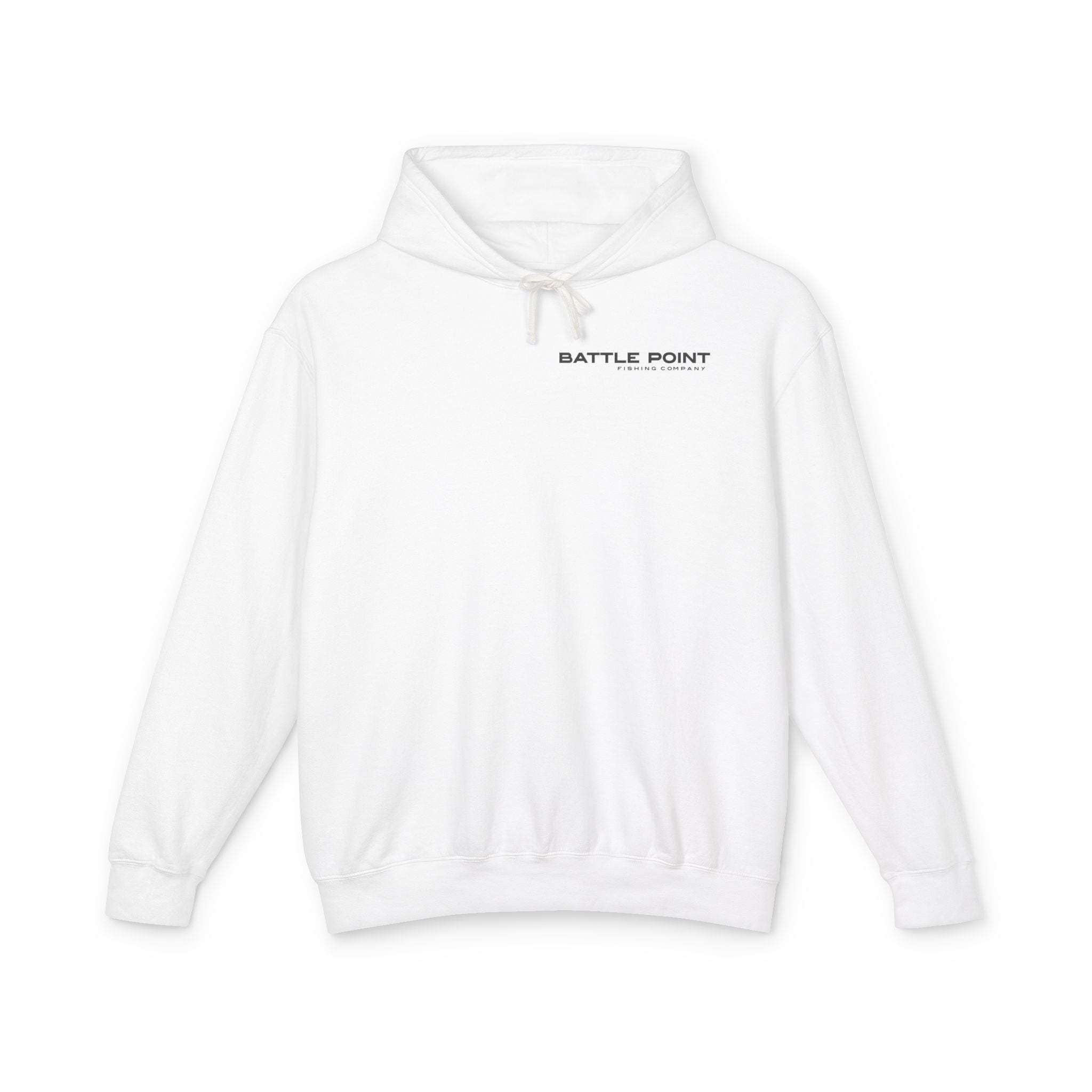 Vintage fish hooded sweatshirt lifestyle photo on model