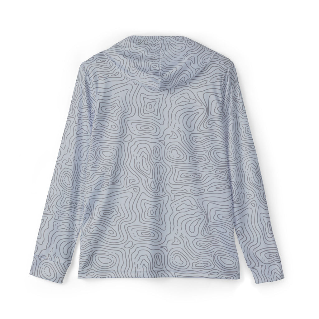 Long-sleeve shirt with a subtle pattern on a white background