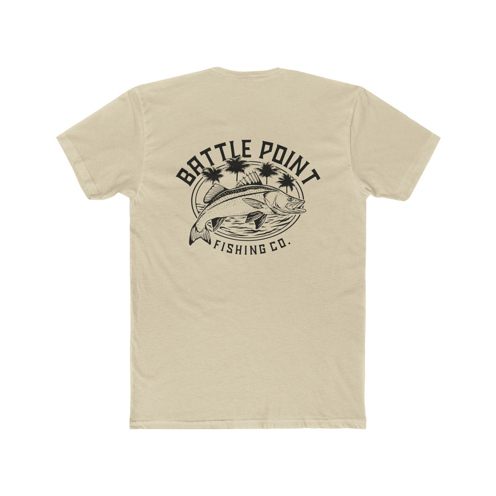 The Palms snook coastal fishing t-shirt with mangrove design back view