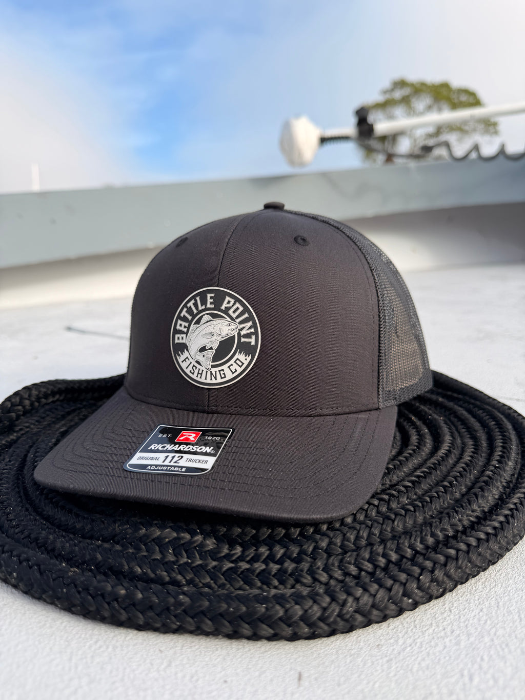 Battle Point Fishing Co. redfish hat back view