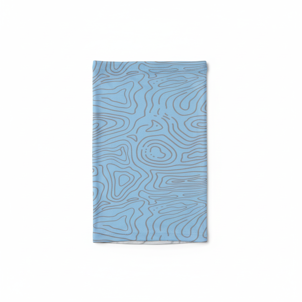 Blue Neck Gaiter Flat Lay