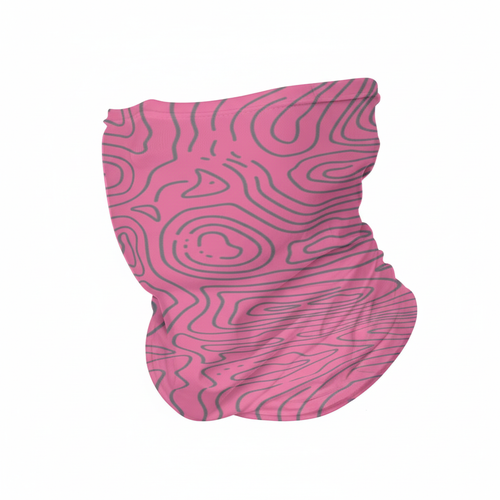 Pink Neck Gaiter on White Background